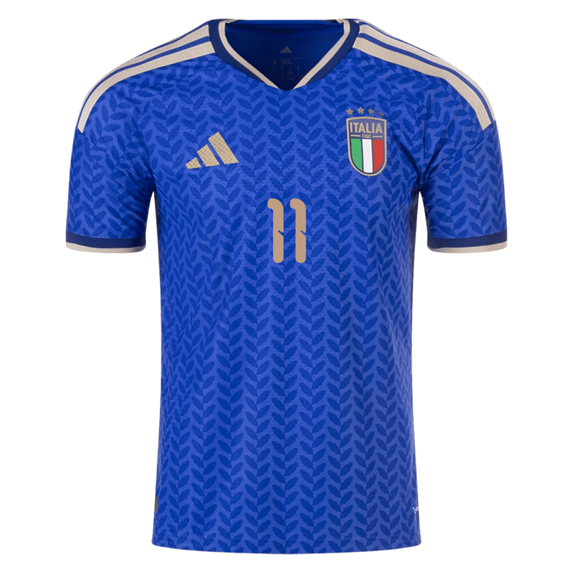 adidas Men's Kean Italy 2026 Authentic Home Jersey (Bold Blue)