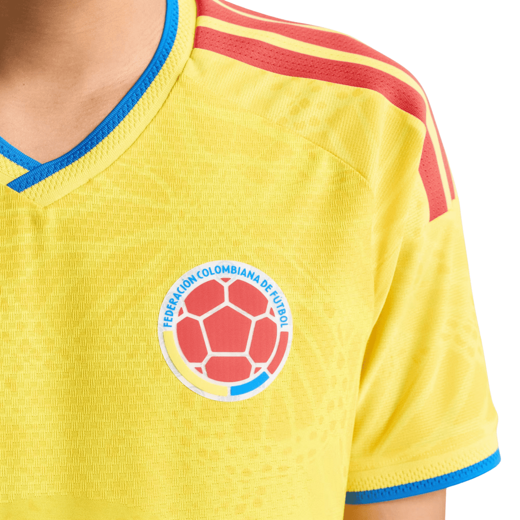 adidas Men's Castano Colombia 2026 Authentic Home Jersey (Impact Yellow)
