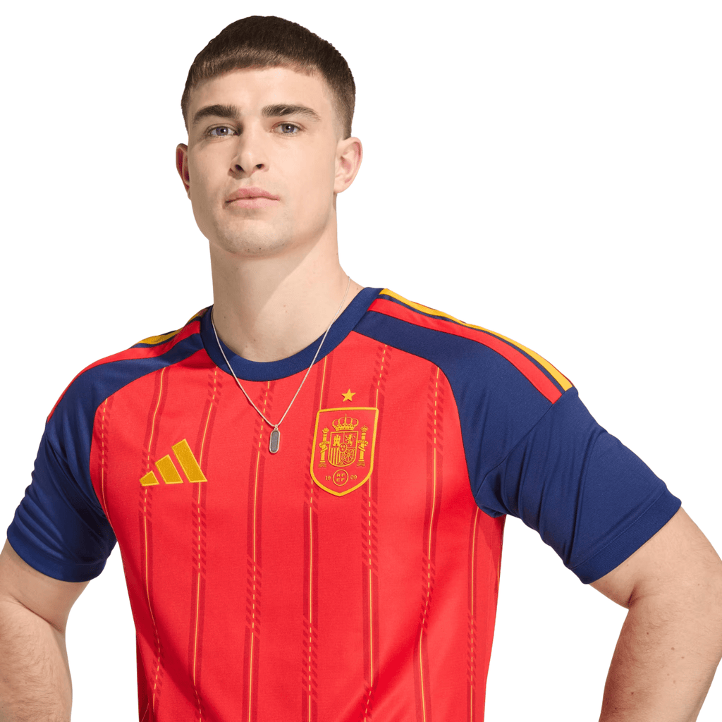 adidas Men's Cucurella Spain World Cup Home Jersey 2026 (Vivid Red)