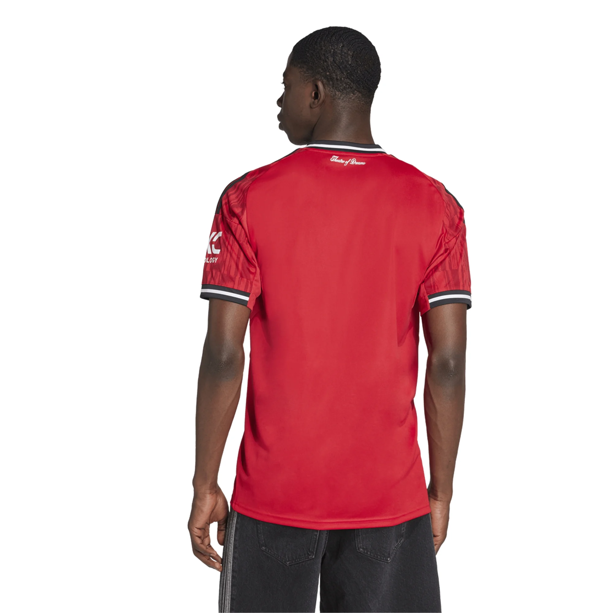 adidas Cunha Men's Manchester United Home Jersey 25/26 w/ EPL + NRFR Patches (Red)