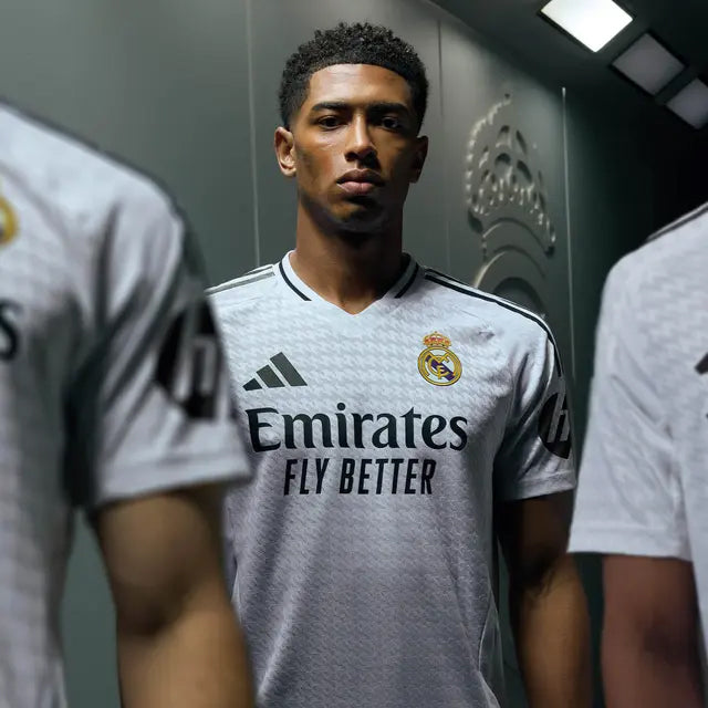adidas Arda Güler Real Madrid Authentic Home Jersey w/ La Liga Patches 24/25 (White/Black)