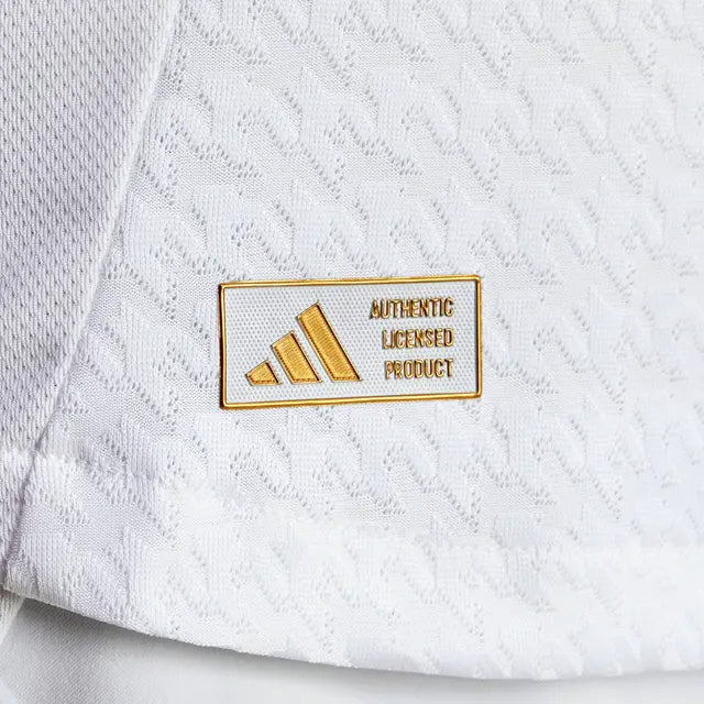 adidas Arda Güler Real Madrid Authentic Home Jersey w/ La Liga Patches 24/25 (White/Black)