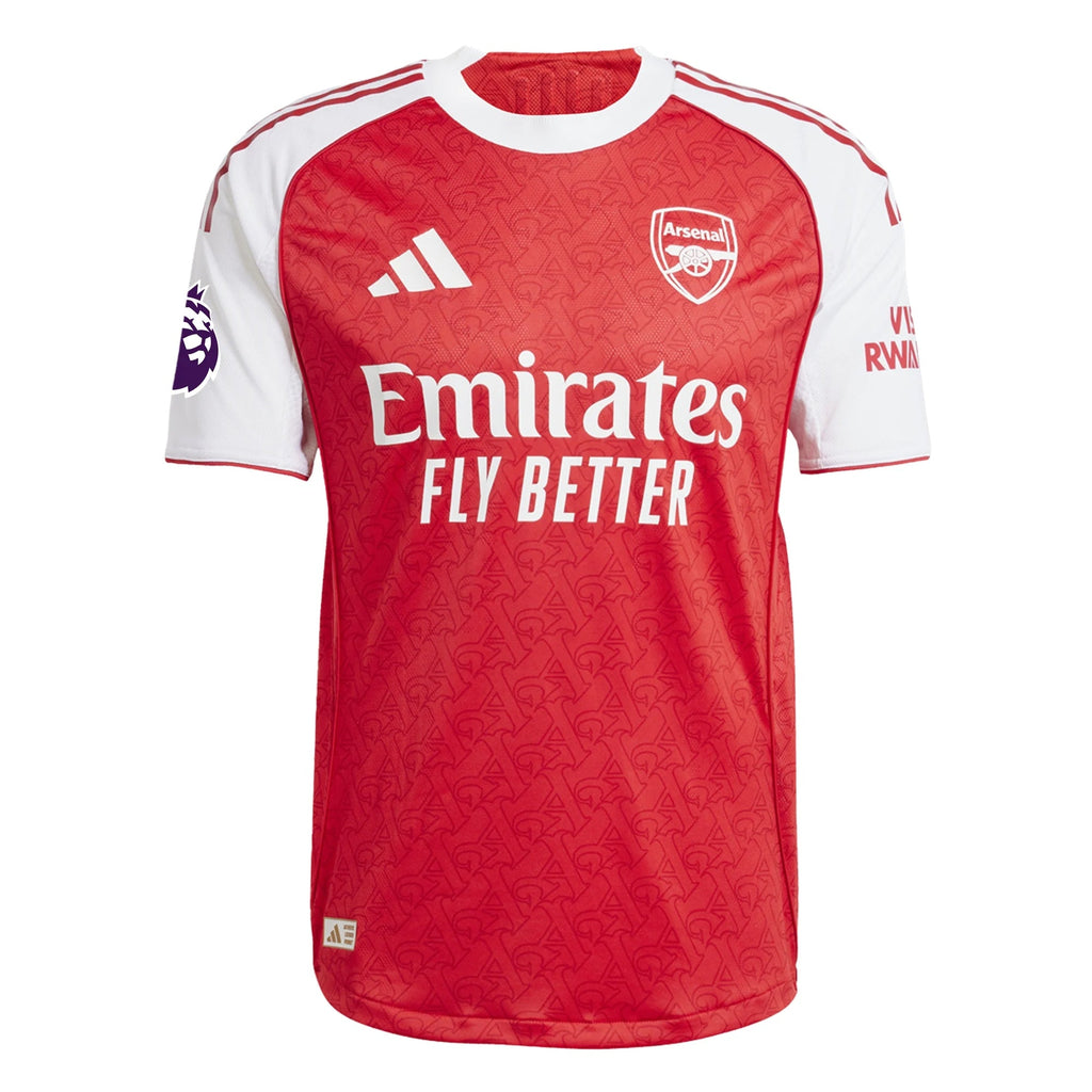 adidas Thomas Arsenal FC Authentic Home Jersey 25/26 w/ EPL Patch (Better Scarlet/White