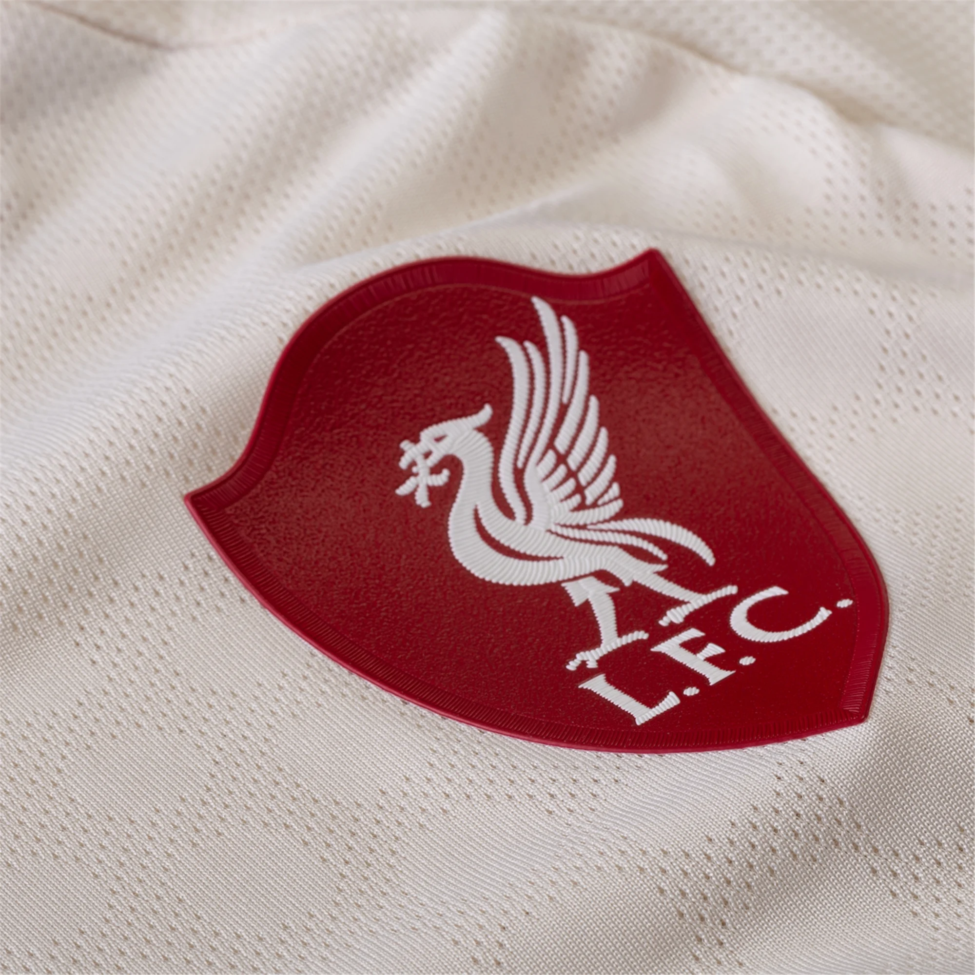 adidas Men's Liverpool Authentic Away Jersey w/ EPL + No Room For Racism Patches 25/26 (Wonder White)