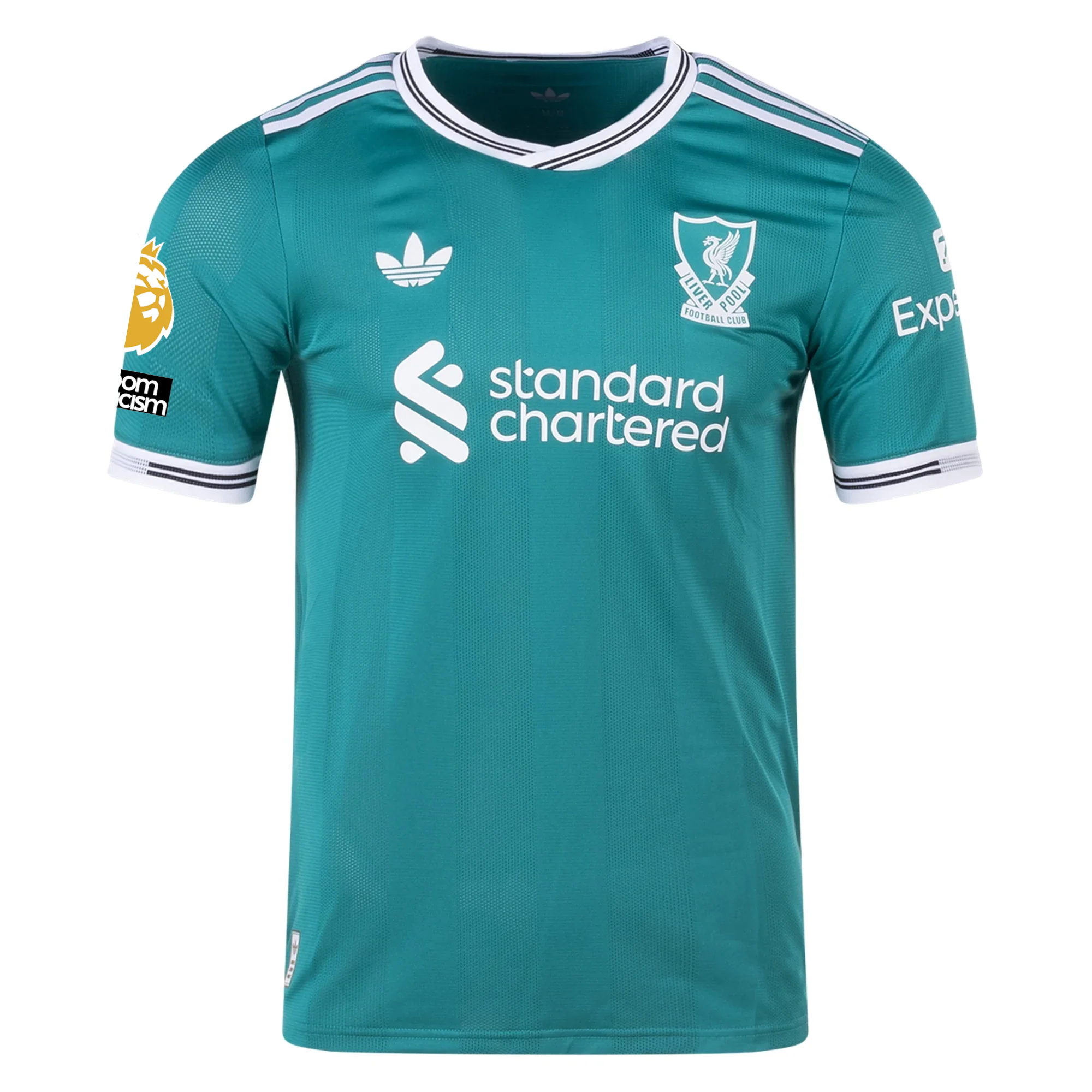 adidas Liverpool FC Authentic Alexis Mac Allister Third Jersey w/ EPL + No Room For Racism Patches 25/26 (Sea Green)