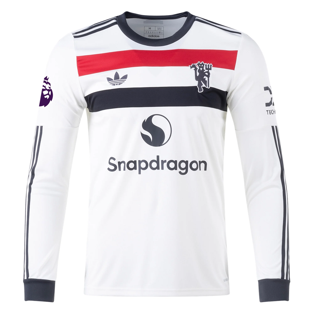 adidas Manchester United Luke Shaw Third Long Sleeve Jersey w/ EPL Patch 24/25 (Off White)