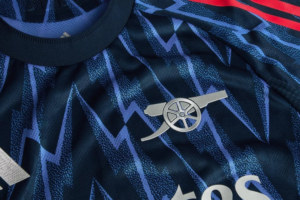 adidas Arsenal Authentic Ben White Away Jersey w/ EPL + No Room For Racism 25/26 (Indigo/Silver)