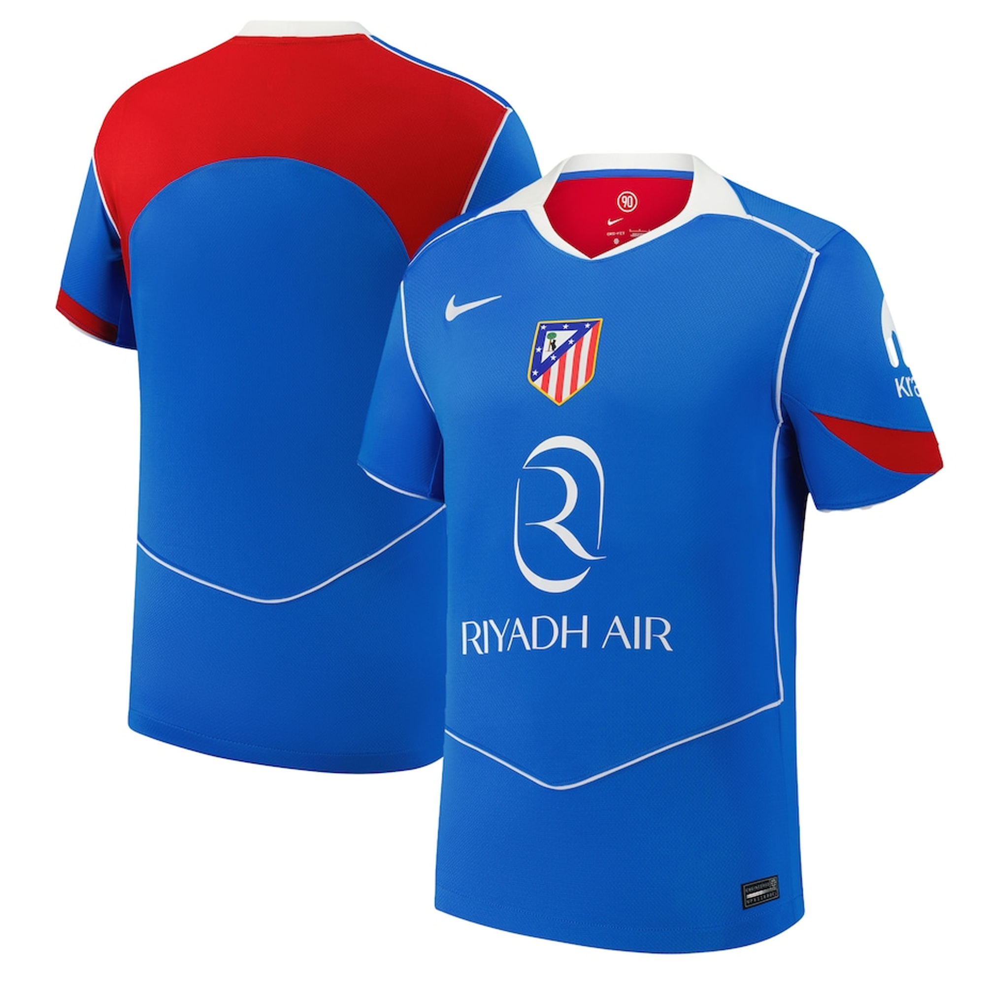 Nike Men's Atletico Madrid Giacomo Raspadori T90 Third Jersey La Liga Patch 25/26 (Photo Blue/Sport Red)