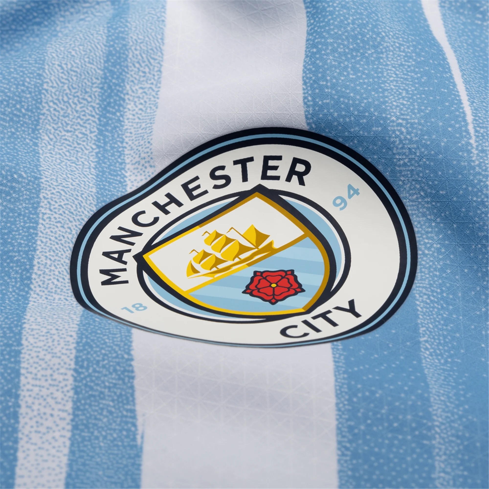 Puma Manchester City Authentic Reijnders Home Jersey w/ EPL + No Room For Racism Patches 25/26 (Team Light Blue/White)