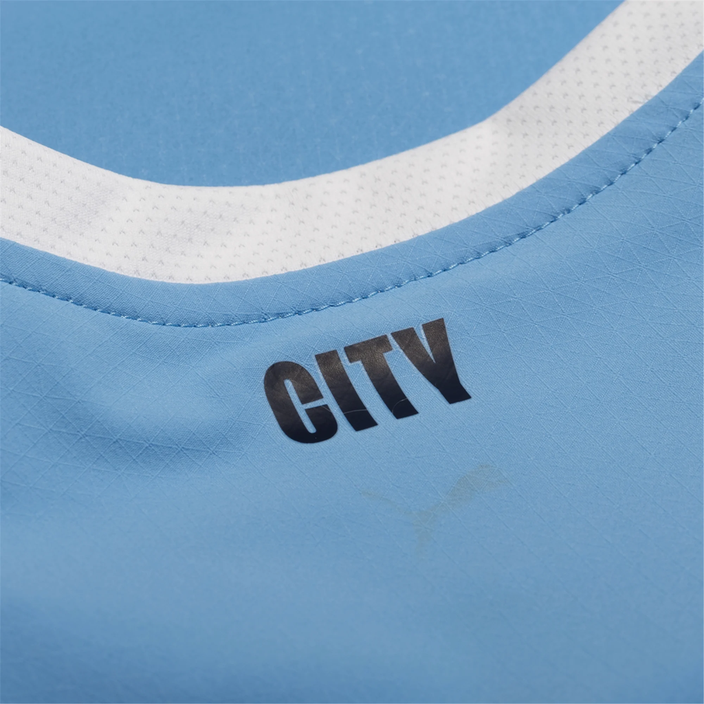 Puma Manchester City Authentic Ake Home Jersey w/ EPL + No Room For Racism Patches 25/26 (Team Light Blue/White)